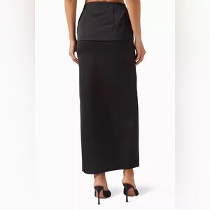Eegen Designer NWT Elegant Classic Black Satin Maxi Skirt Women’s Size XL